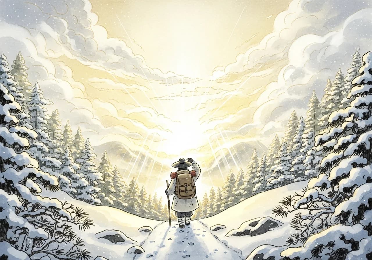 길몽 — 눈사태에서 탈출하는 꿈