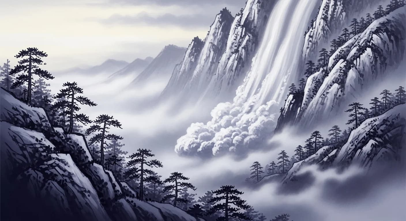 눈사태 꿈해몽 — 통제 불능의 힘이 보내는 메시지