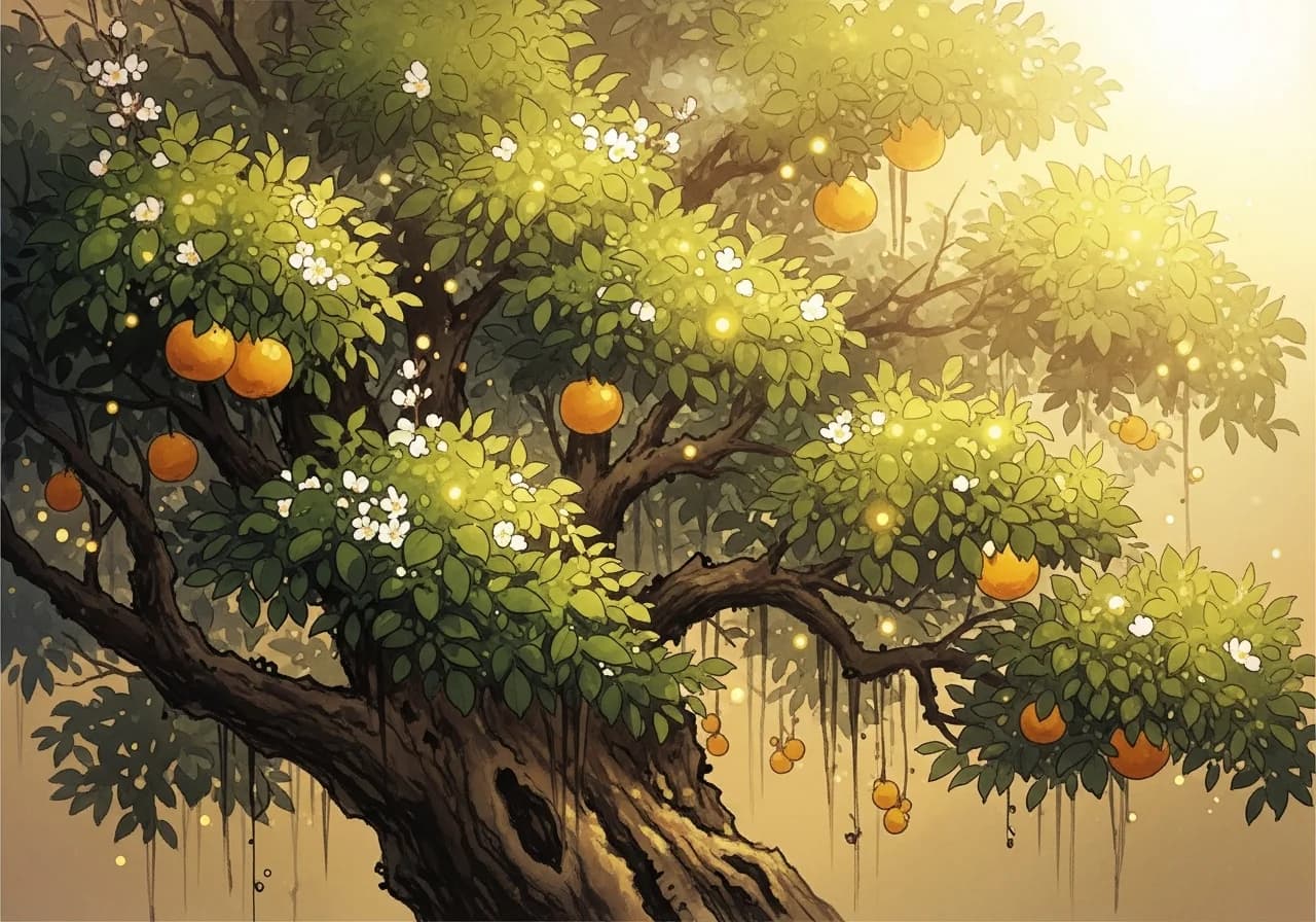 크고 무성한 나무 꿈: 재물운과 사업 번창의 길몽