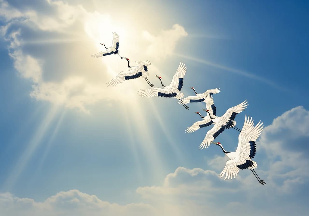 맑은 하늘로 날아오르는 꿈 — 목표 달성·해방의 강력한 길몽