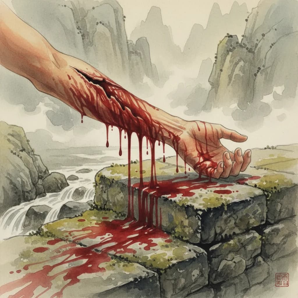 상처에서 피나는 꿈 해몽 - 출혈 꿈이 전하는 진짜 메시지