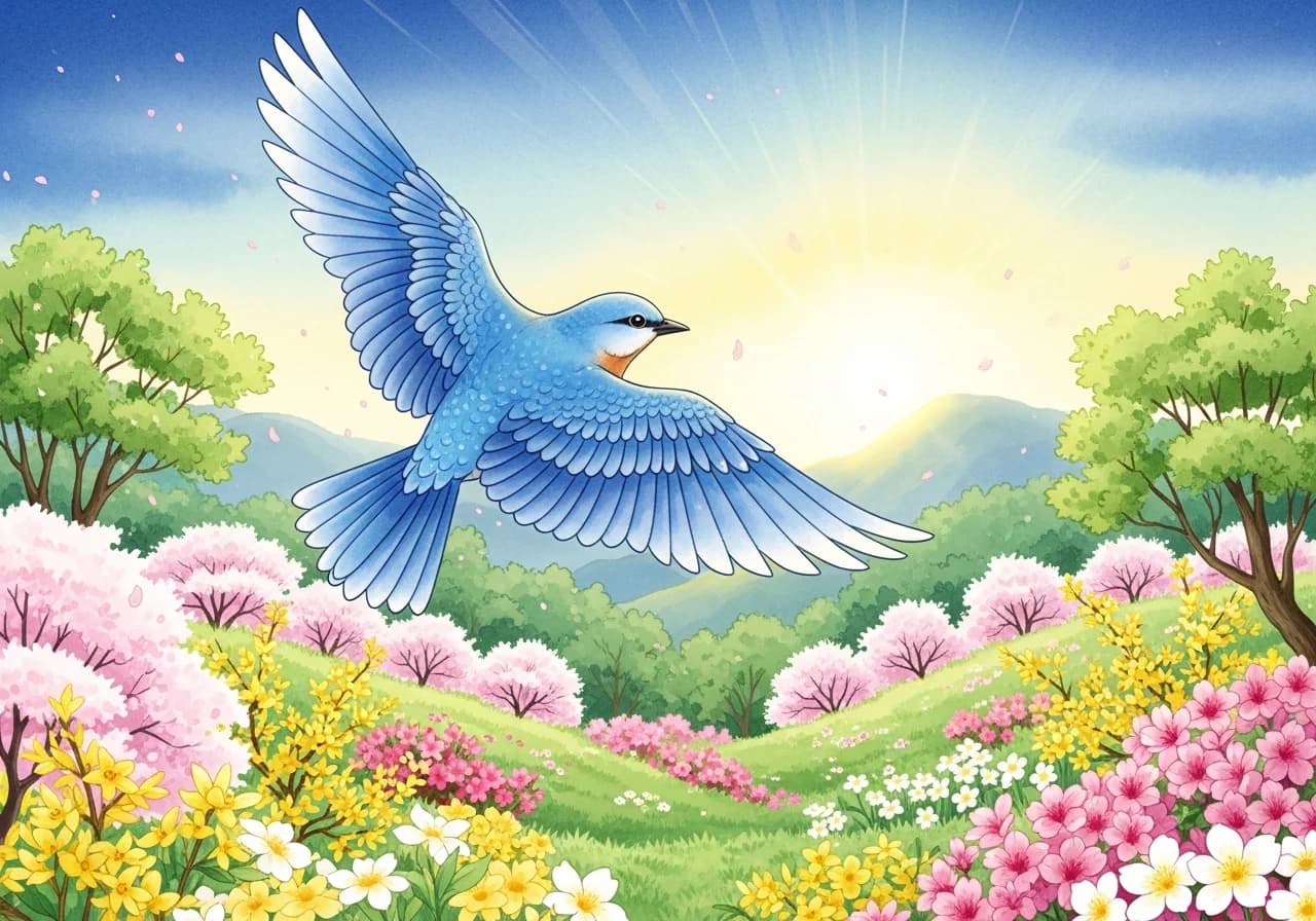 길몽 — 밝은 파란색이 가져오는 희망의 기운