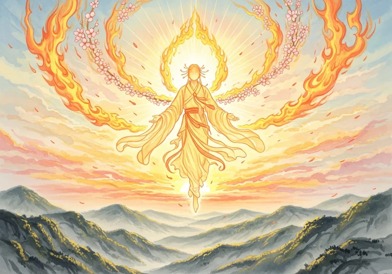 뜨겁지 않은 불꽃 — 최고의 재물운·명예 길몽