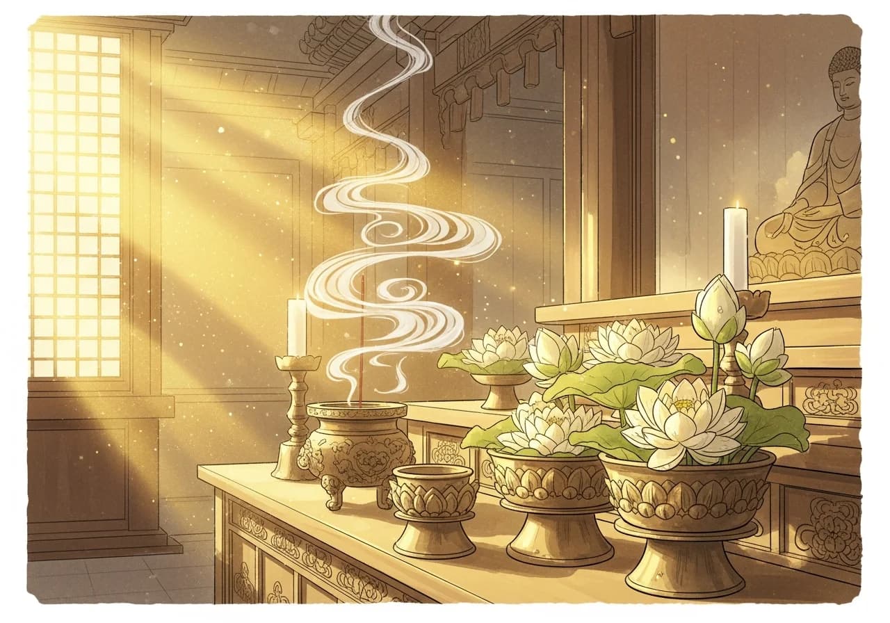 Auspicious: Bowing to Ancestors, the Buddha, or Divine Spirits