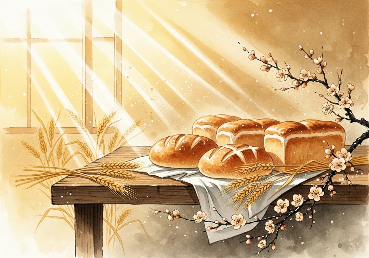 갓 구운 빵 꿈 — 재물운과 인복의 길몽