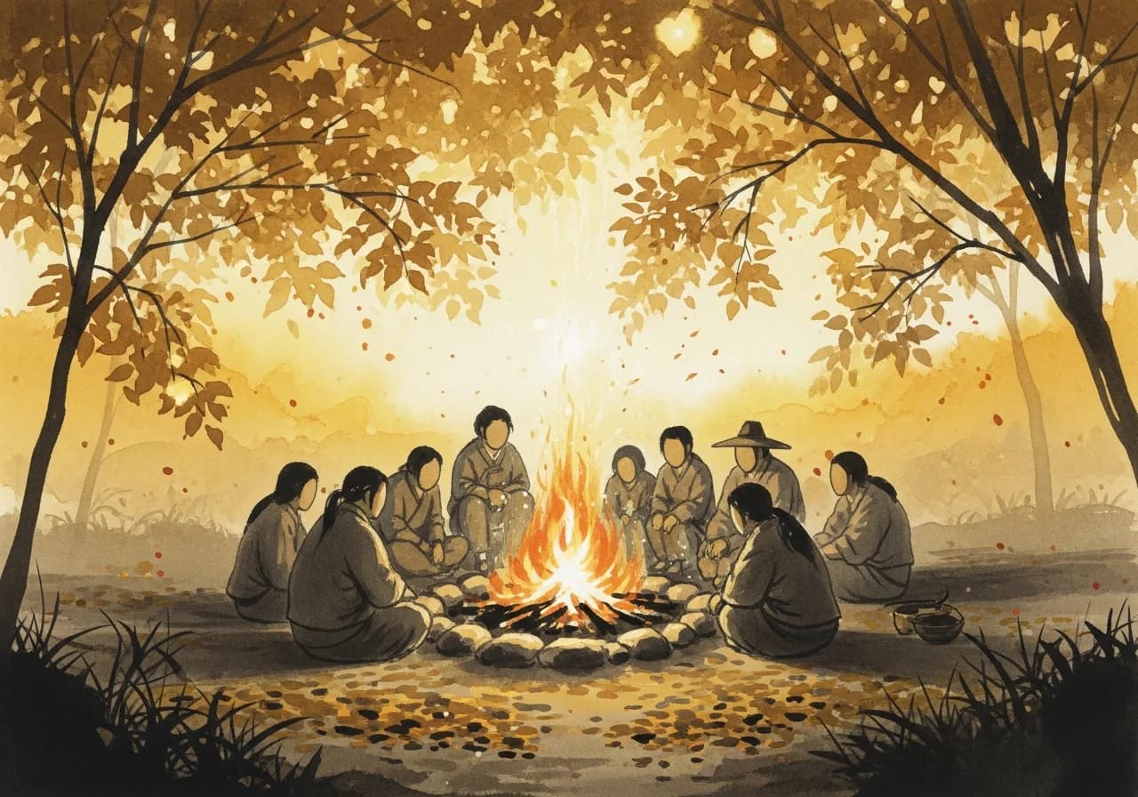 모닥불이 활활 타오르는 꿈 — 강한 길몽