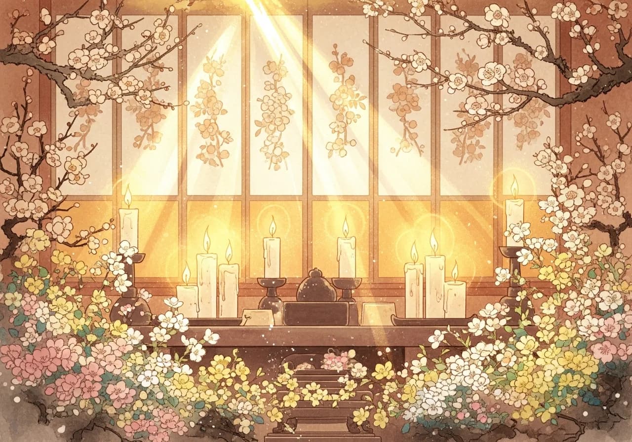 길몽: 밝게 타오르는 촛불 — 희망과 소원 성취의 징조