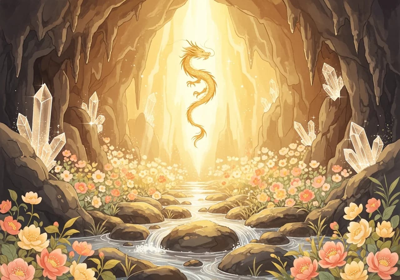 동굴 꿈 길몽 — 재물과 성공의 징조