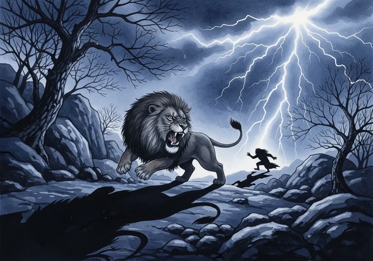 사자에게 계속 쫓기는 꿈 — 흉몽의 경고