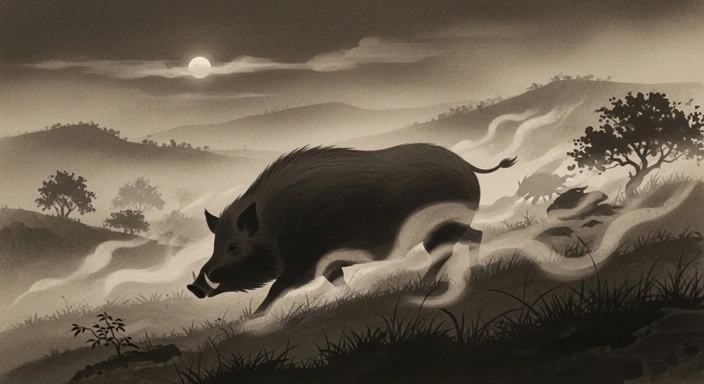 돼지에게 쫓기는 꿈 해몽 — 상황별 의미와 길흉 판단