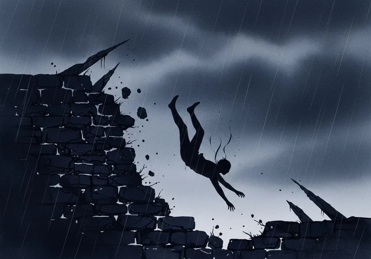 흉몽 해석 — 오르다 미끄러지거나 떨어지는 꿈