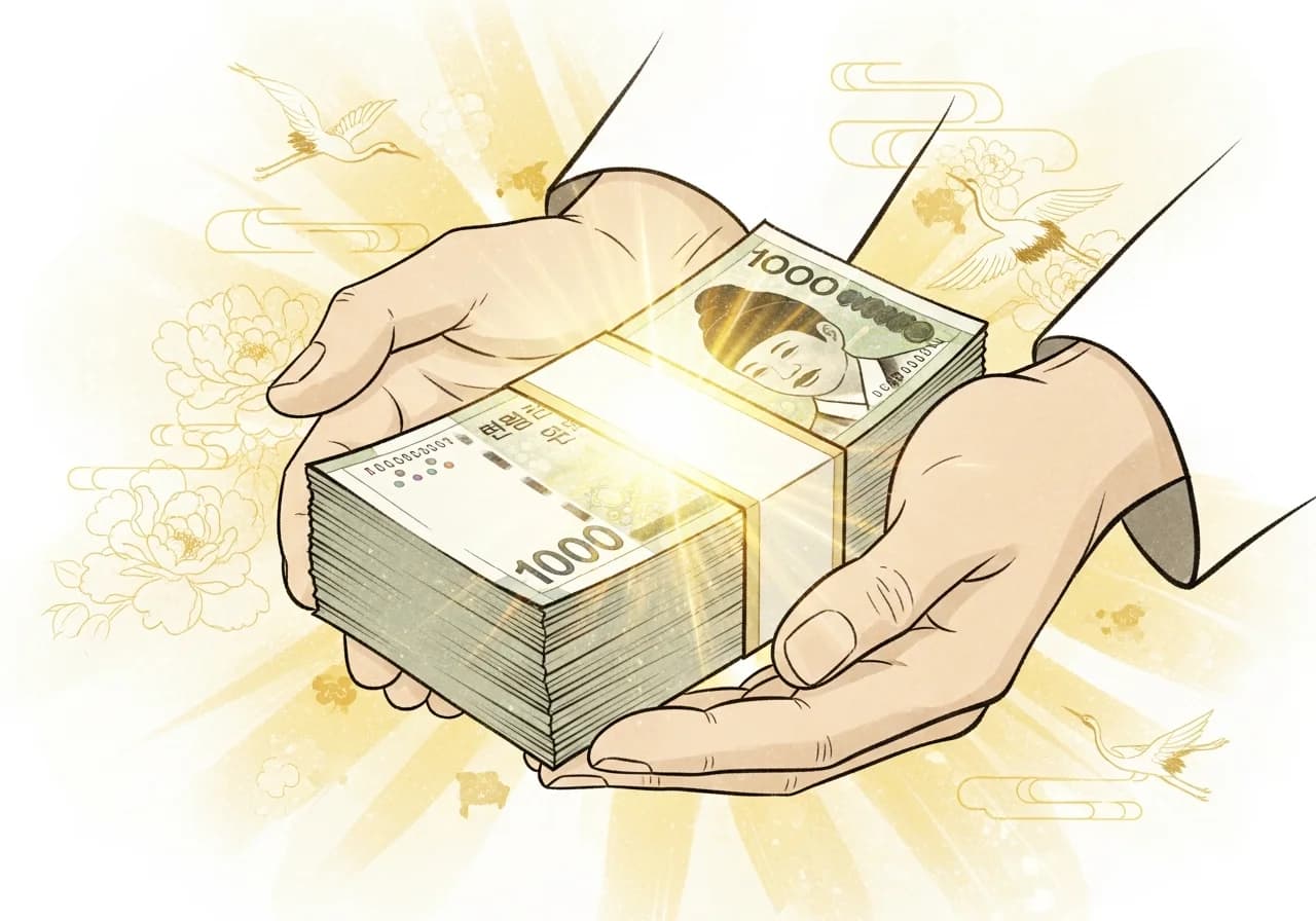 길몽 — 재물이 쌓이고 노력이 빛을 발한다