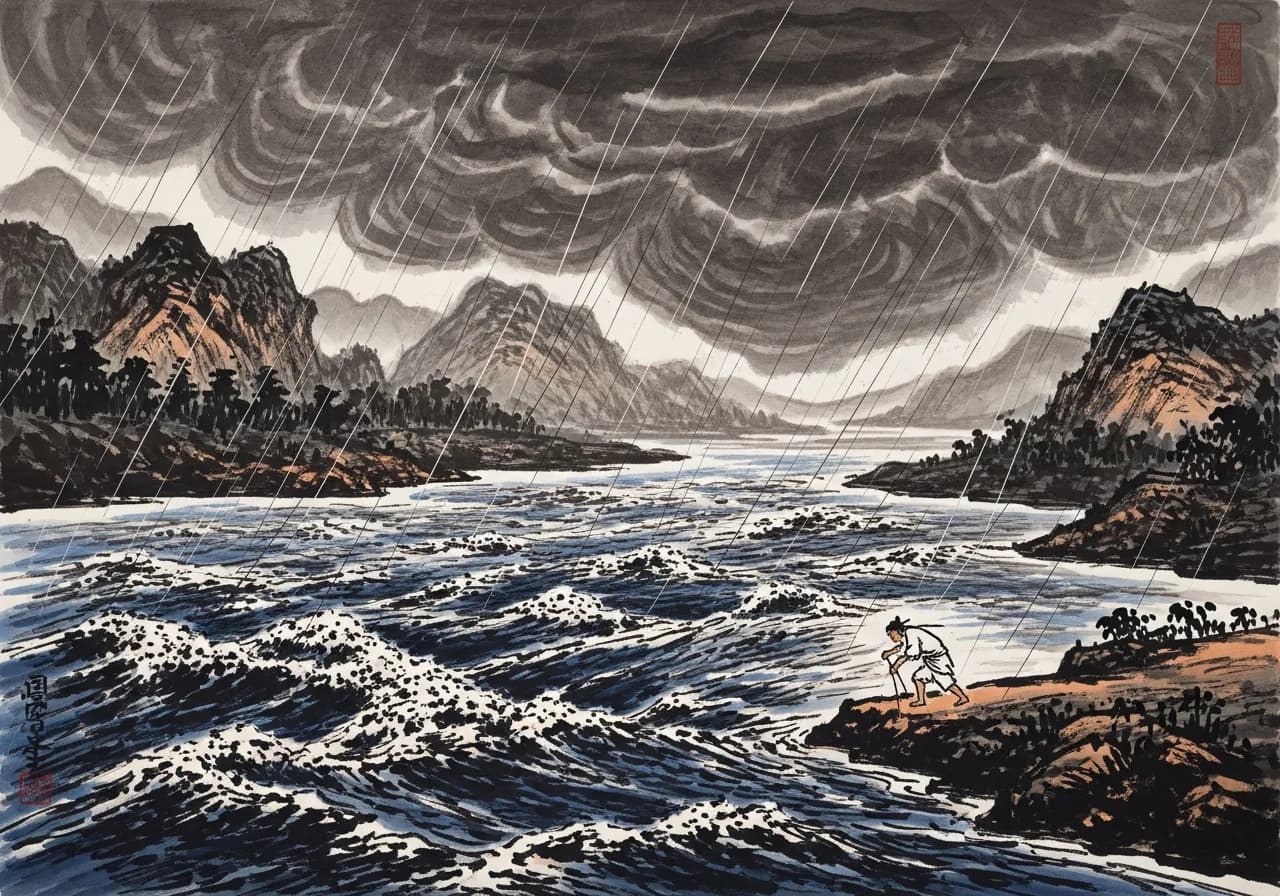 강을 건너는 꿈 — 흉몽 해석