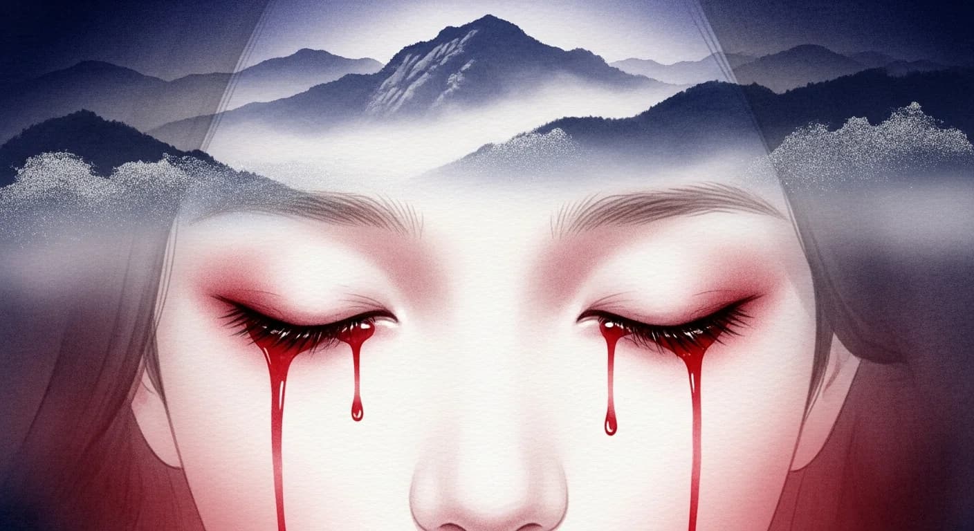피눈물 꿈 해몽 — 눈에서 피눈물 나는 꿈이 보내는 경고