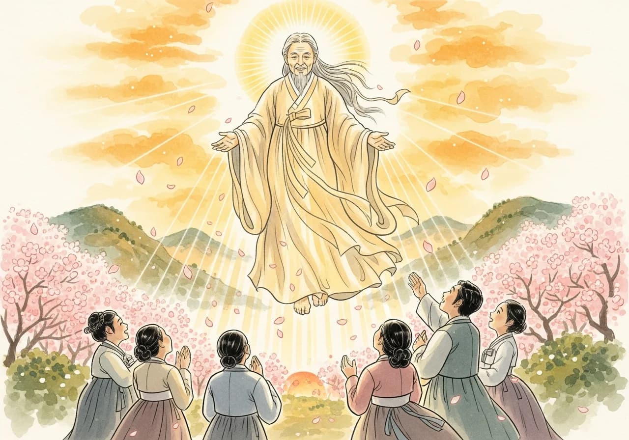 고인이 환하게 웃으며 나타나는 꿈 — 길몽