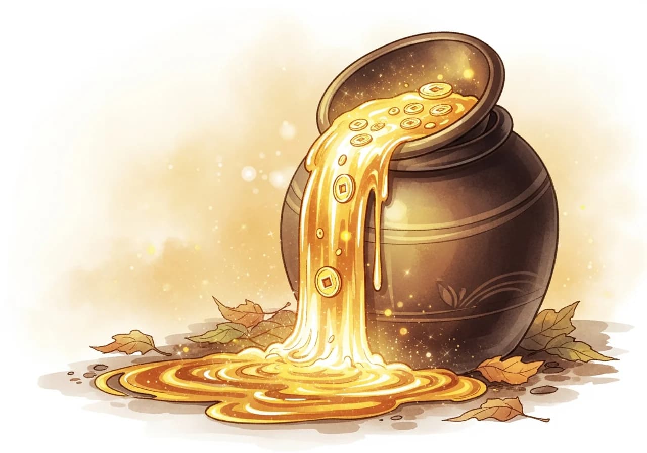 드문 길몽: 황금빛 흙탕물이 넘치는 꿈