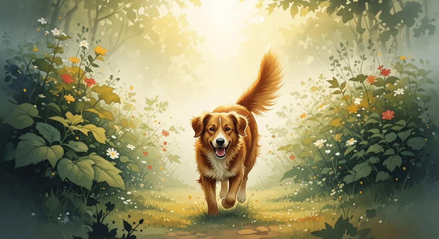 강아지가 반기는 꿈 해몽