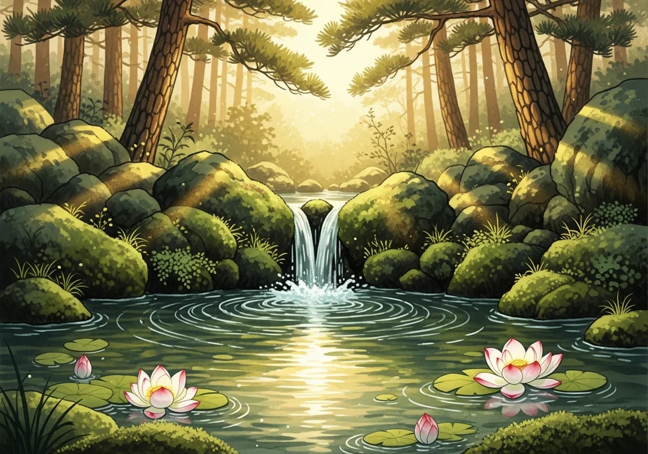 맑은 물 마시는 꿈 — 재물운과 건강 회복의 길몽