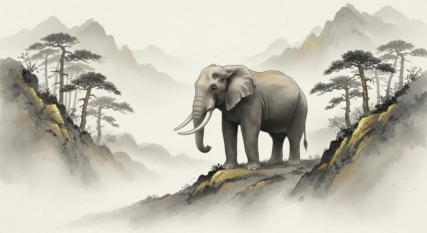 코끼리 꿈 해몽 — 재물운·지위 상승·귀인의 상징