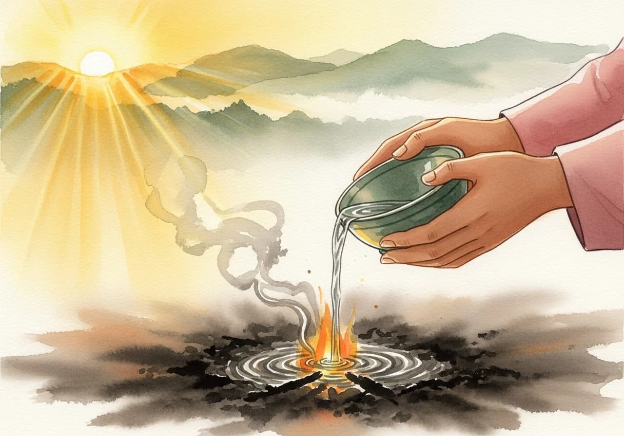 불이 꺼지지 않는 꿈 — 역설적 길몽