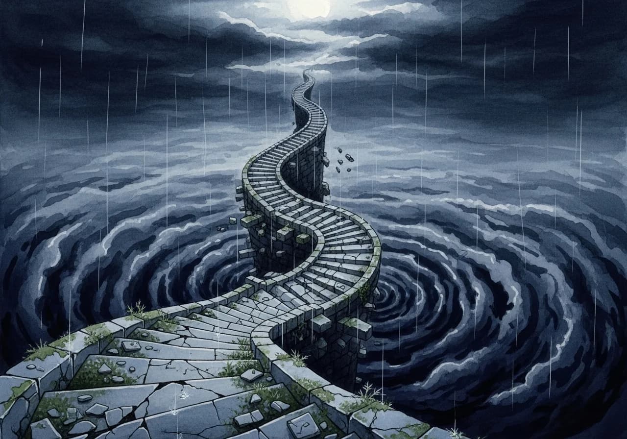 계단에서 떨어지는 꿈: 기본 해몽과 흉몽 경고