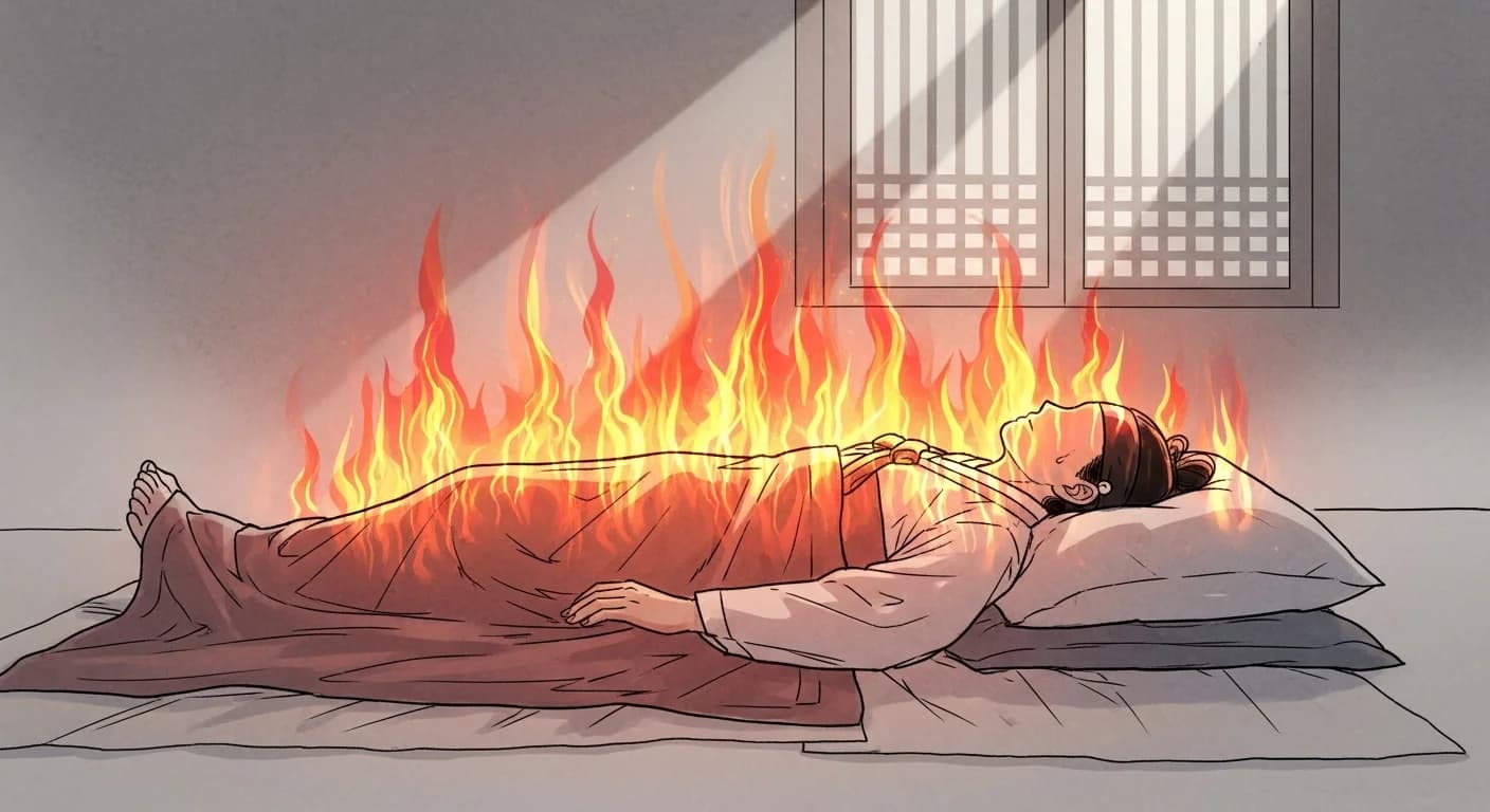 열이 나는 꿈 해몽 — 변화와 정화의 신호