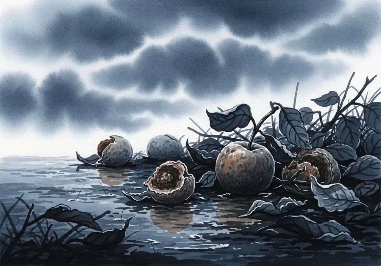 썩은 과일·덜 익은 과일 꿈 — 실망과 경고의 흉몽