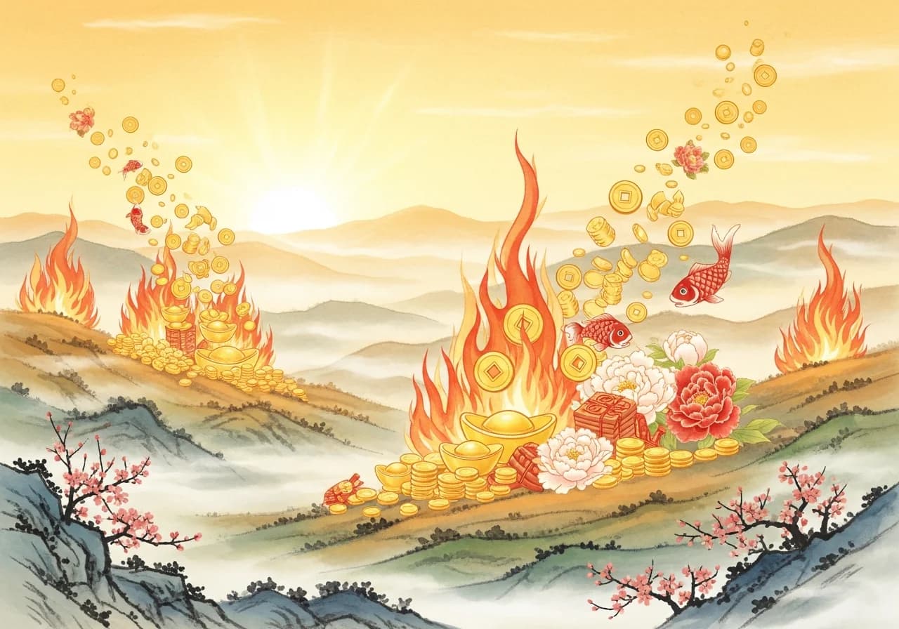 화상 꿈이 길몽인 경우 — 재물과 성공의 신호