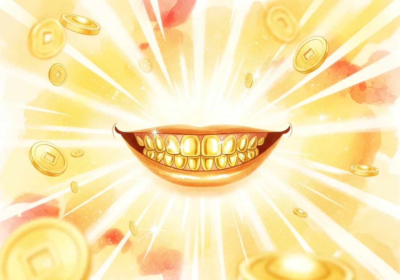 금이빨 꿈 길몽 해석 — 재물과 성공이 열리다