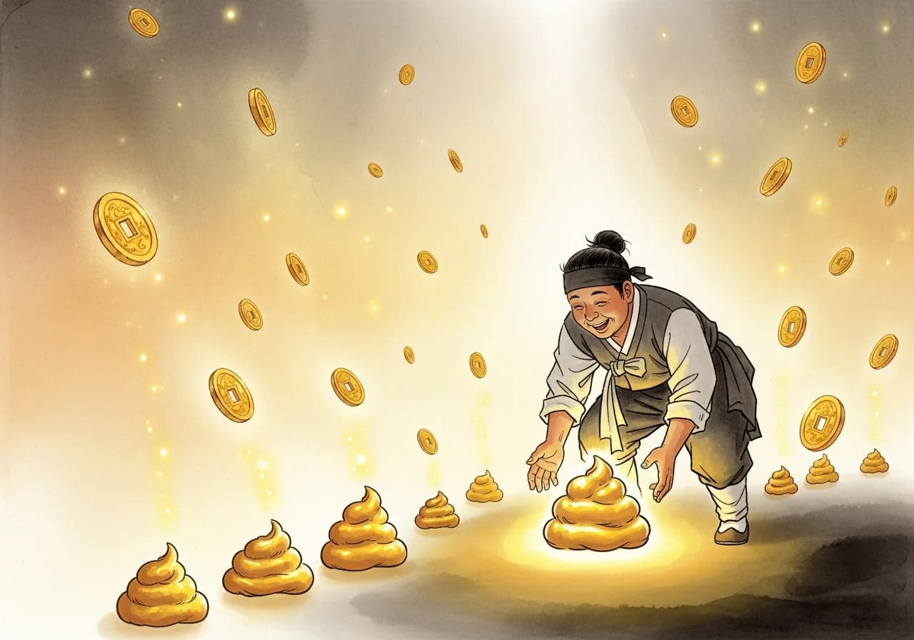 황금 똥 꿈 — 핵심 길몽 해석