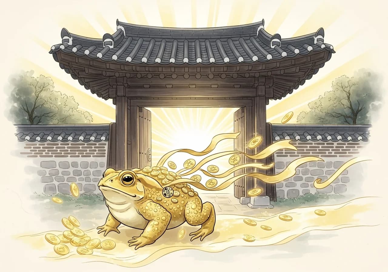 금두꺼비 꿈 — 재물·행운의 최고 길몽