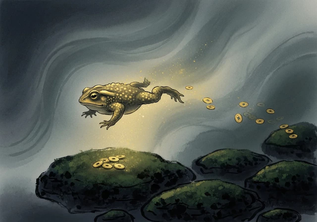 금두꺼비가 도망가는 꿈 — 기회를 놓치지 마세요