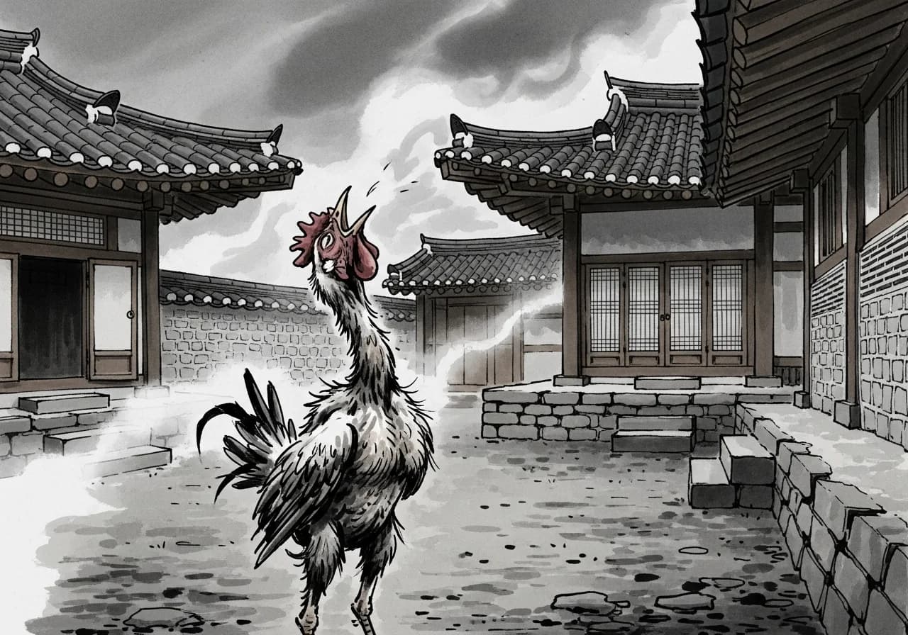 흉몽: 홰를 치며 우는 암탉과 경계의 메시지