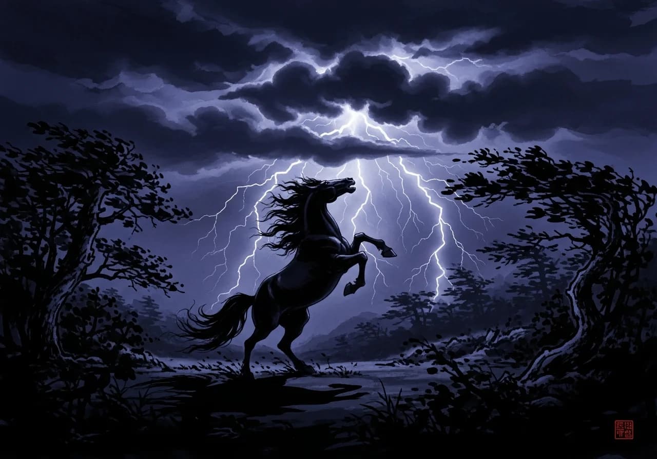 말꿈 흉몽 — 경고가 담긴 말 꿈