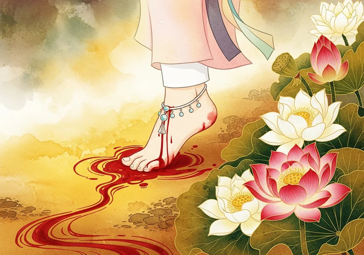 발에서 피가 흐르거나 붕대를 감는 꿈 — 역경을 이겨내는 길몽