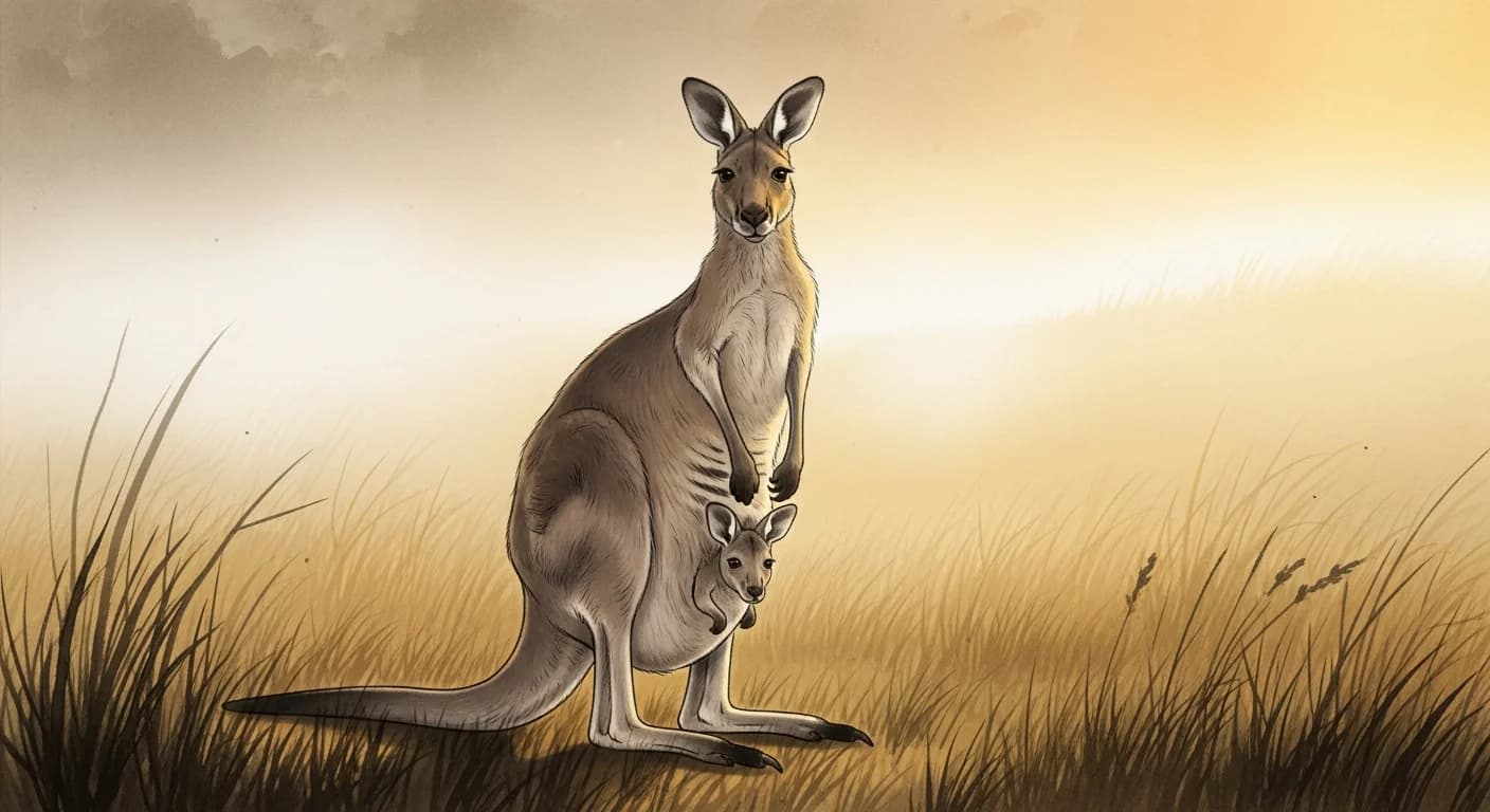 캥거루 꿈해몽 — 모성과 전진, 재물 운의 상징