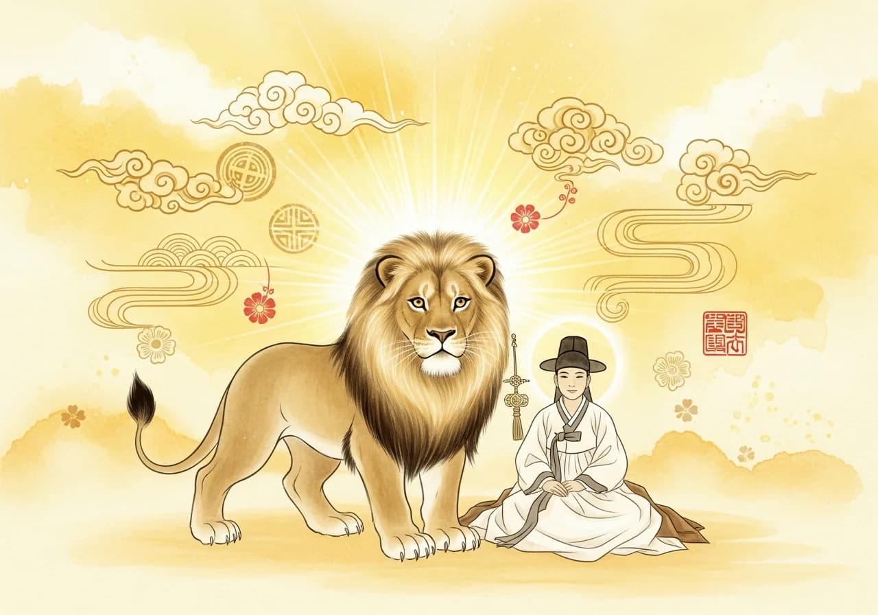 길몽: 온순한 사자·사자를 타는 꿈의 의미