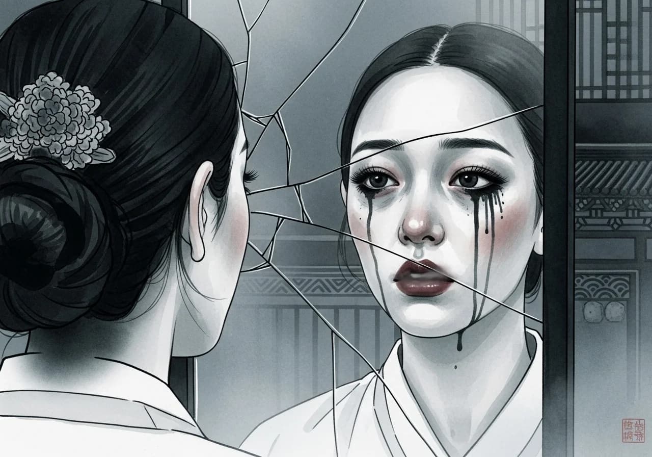 흉몽 — 화장이 번지거나 잘 안 되는 꿈의 경고