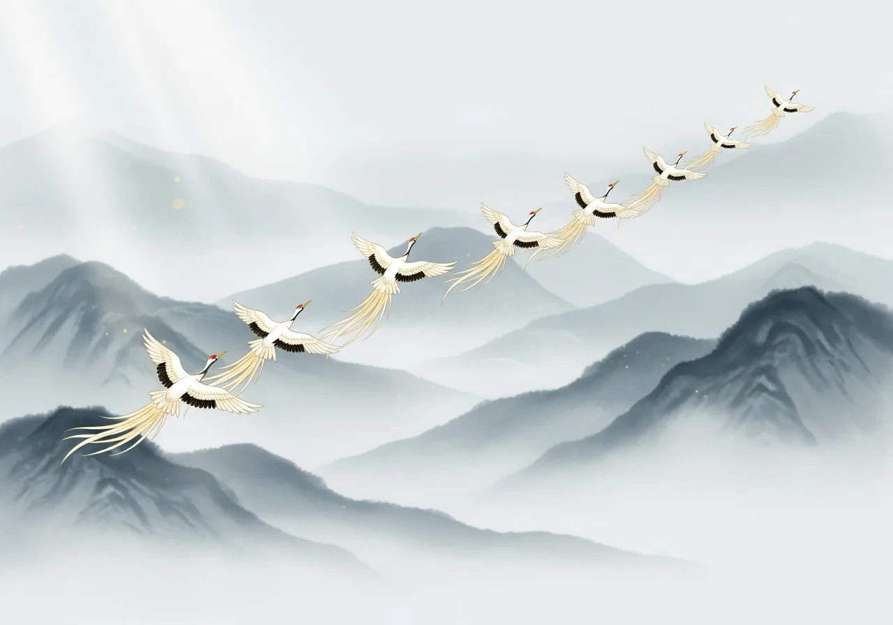 새떼 꿈의 길몽 해석 — 기회와 번영의 물결