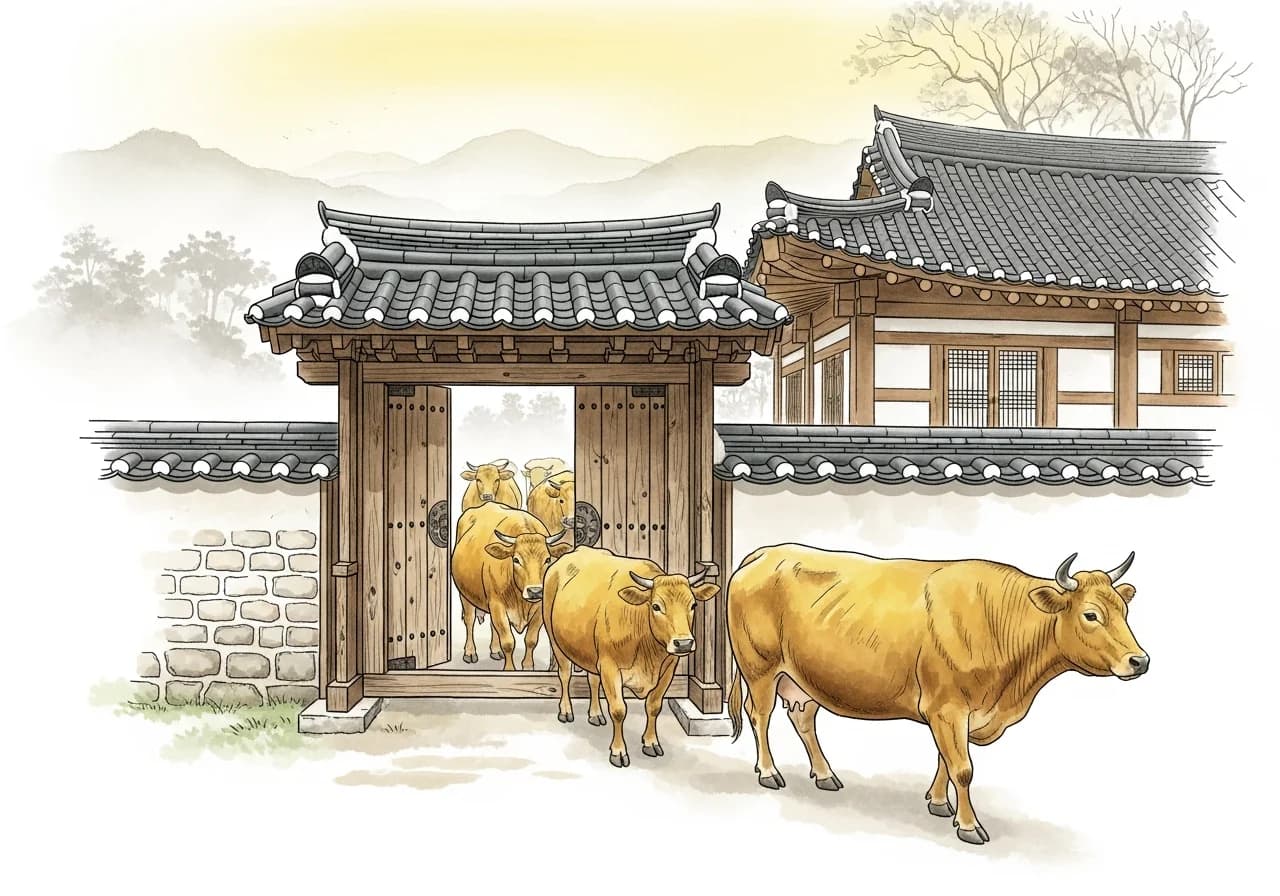 소떼 꿈 - 길몽 해석