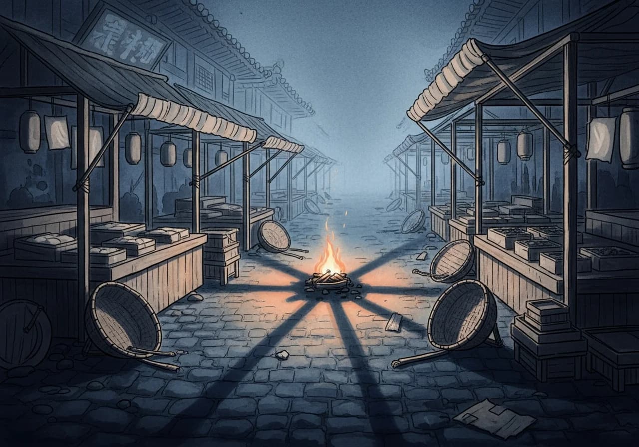 흉몽: 텅 빈 시장·불나는 시장 — 주의와 대비가 필요한 꿈