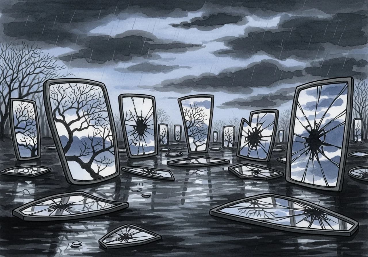 거울 깨지는 꿈의 흉몽 해석 — 이별과 관계의 균열