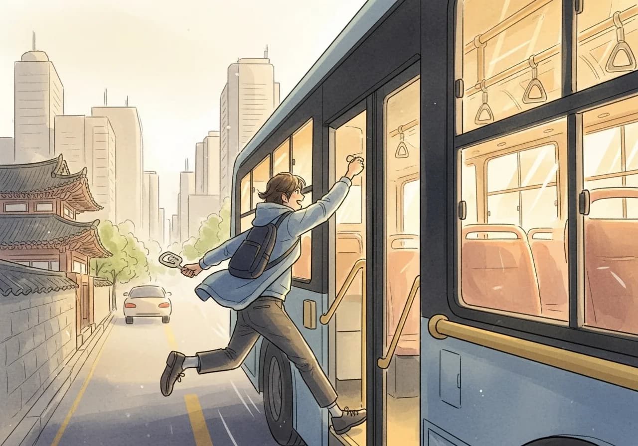 버스 뒤쫓아 간신히 타는 꿈 — 이건 길몽이에요