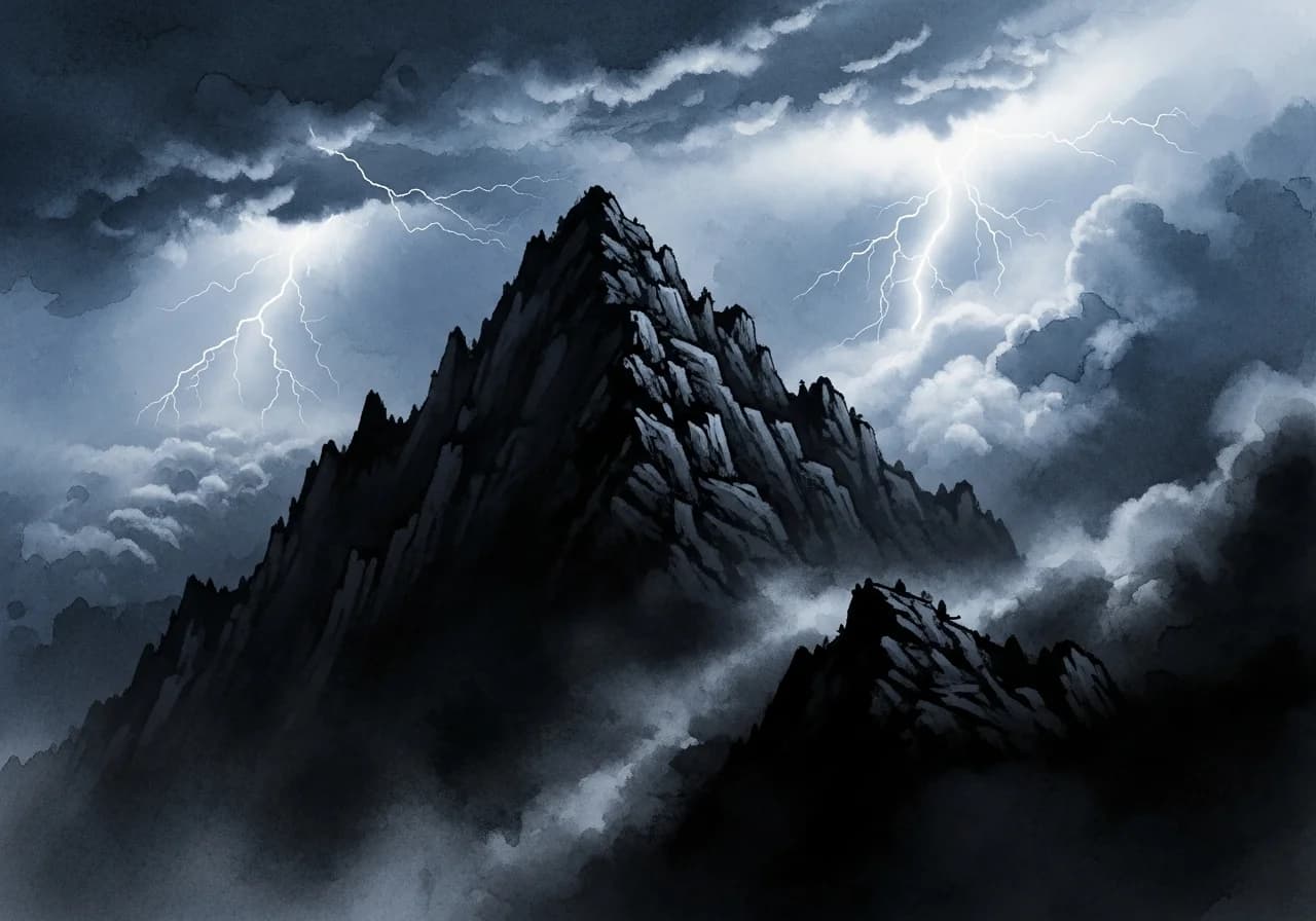 산 정상에서 떨어지는 꿈 — 흉몽 경고