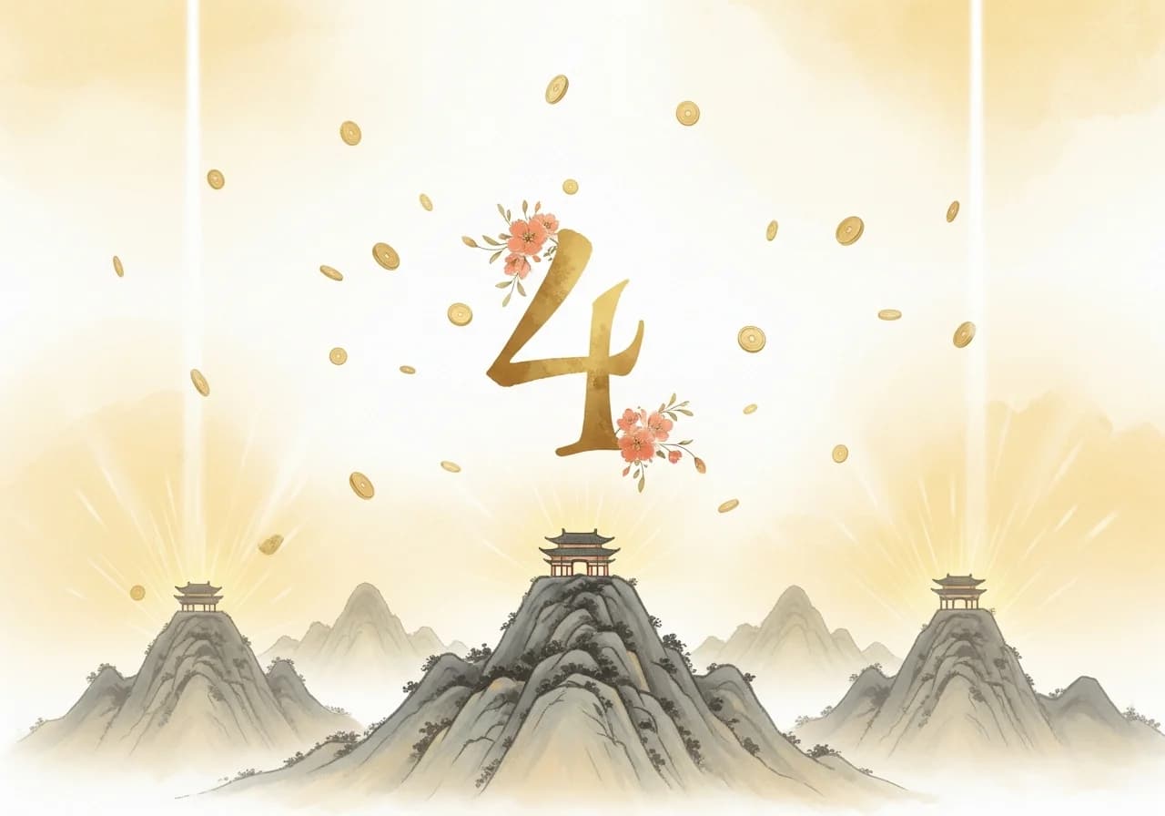 숫자 4 꿈이 길몽인 경우 — 사방이 활짝 열리는 신호