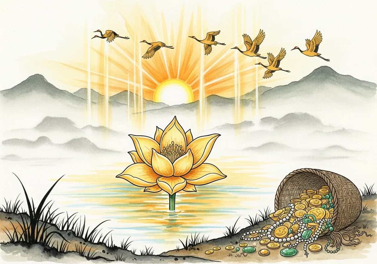 빛나는 숫자 6 꿈 — 재물운과 성취의 길몽