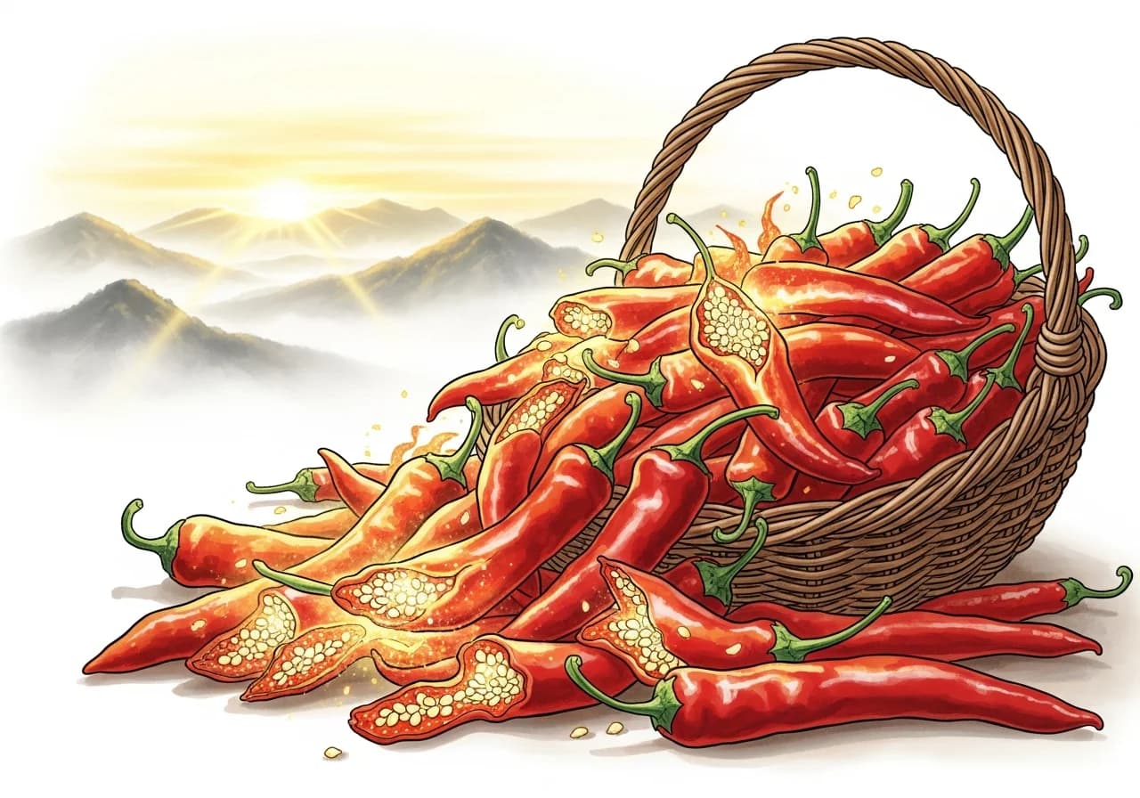 붉은 고추꿈 — 재물과 성공의 대표 길몽