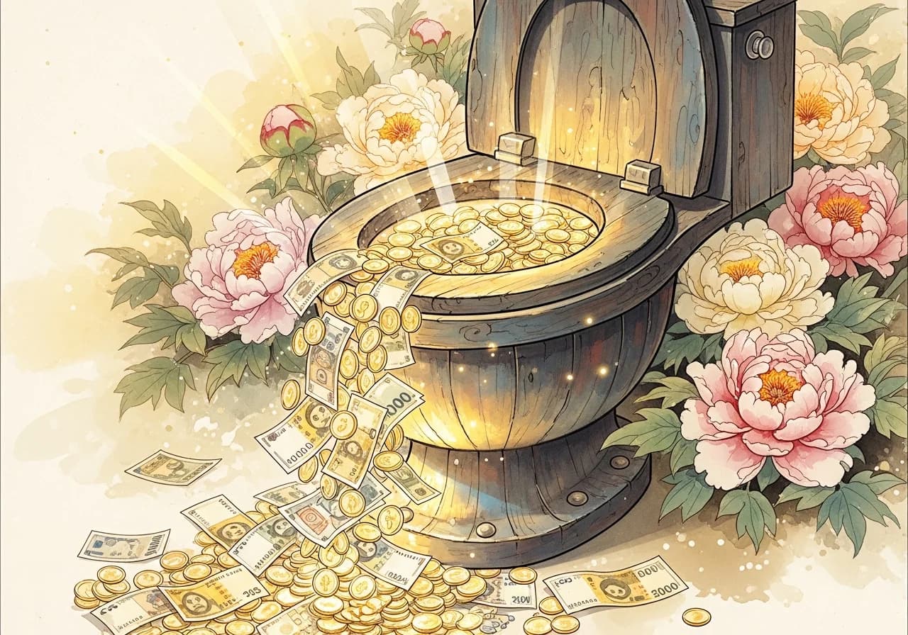 길몽: 쾌변과 재물이 쏟아지는 꿈