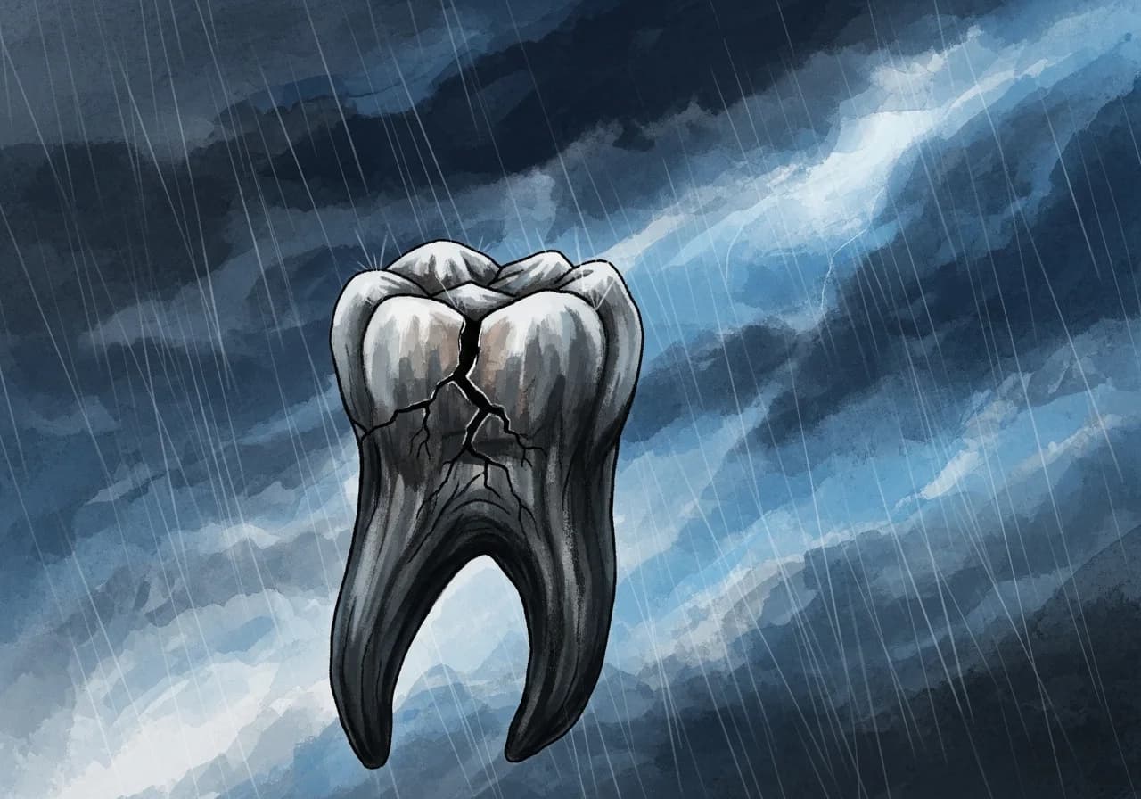 건강한 이빨을 억지로 뽑는데 피가 나는 꿈 — 강한 흉몽