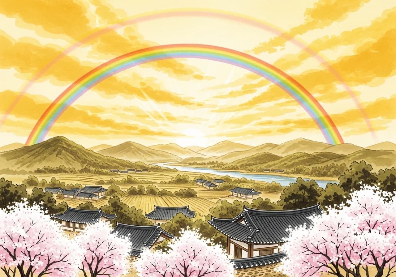 선명한 무지개 꿈 — 대길몽의 신호